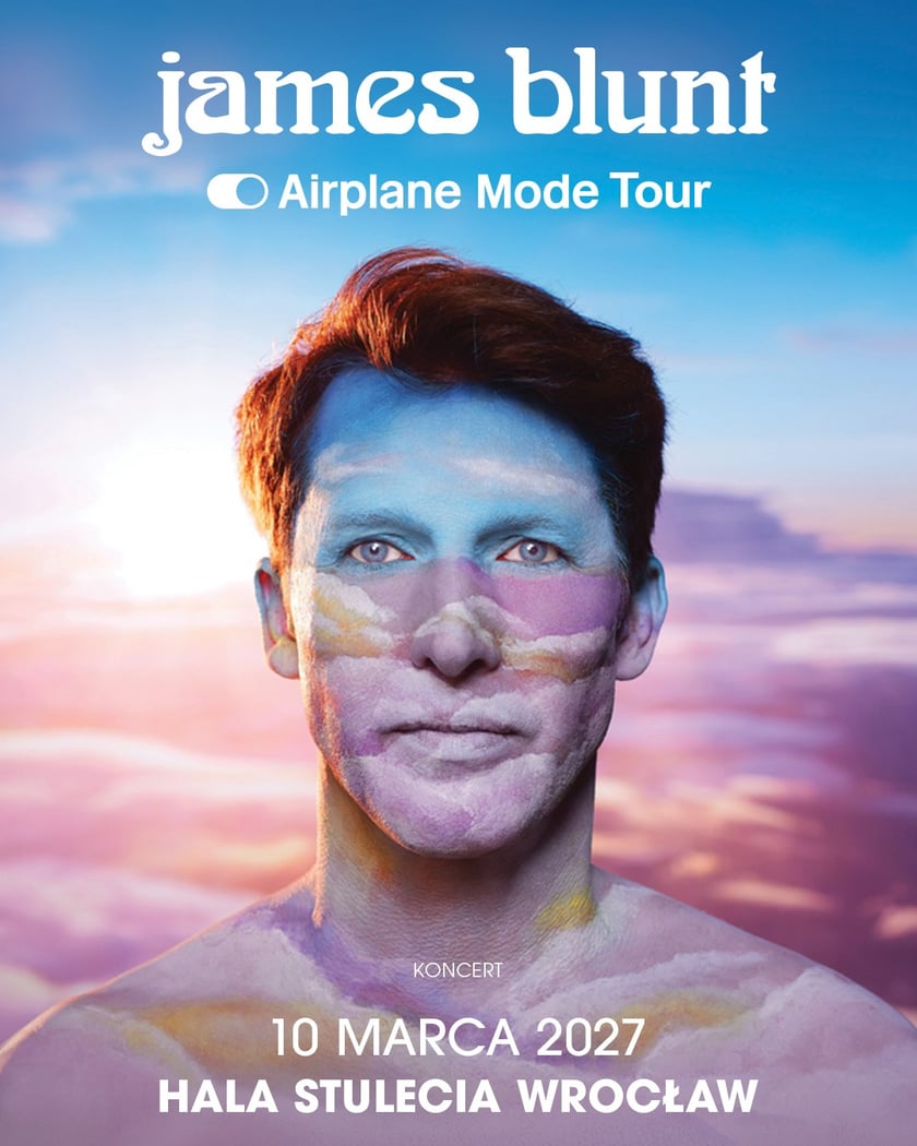James Blunt - koncert w Hali Stulecia już 10 marca 2027 r. - plakat