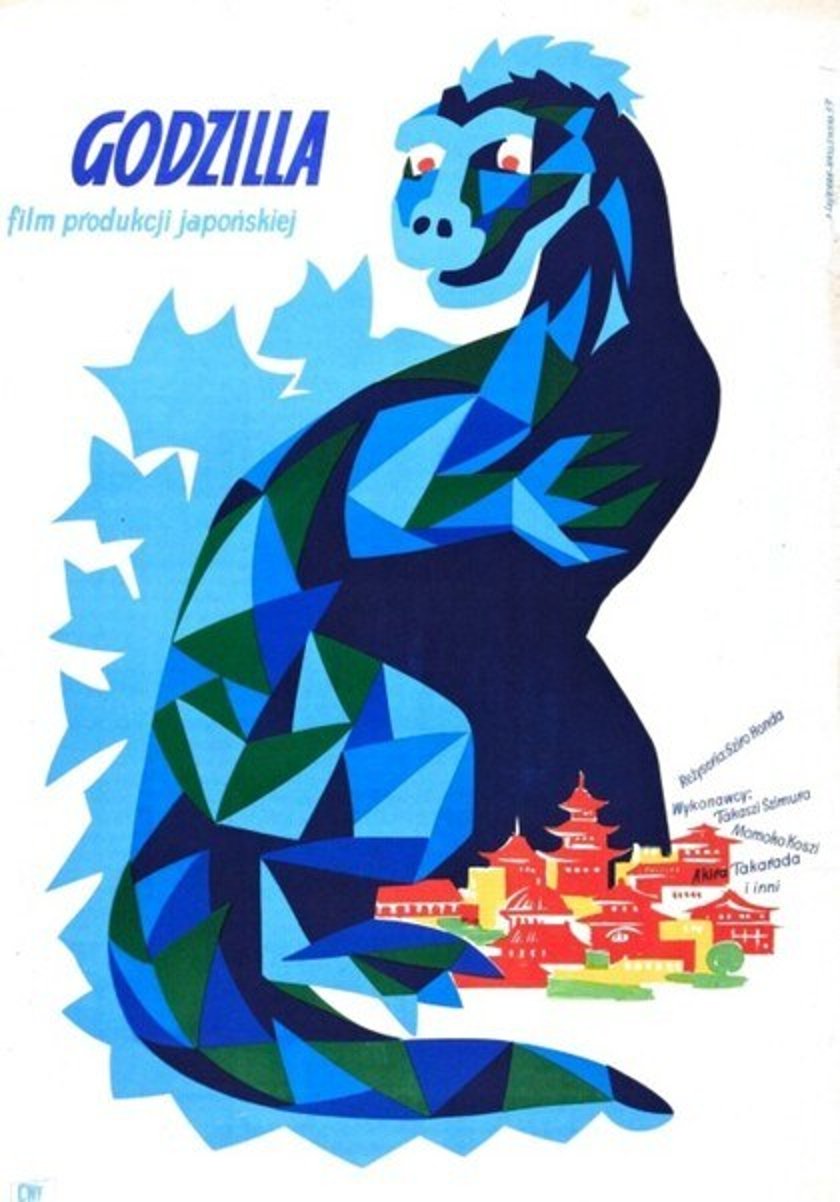 Powiększ obraz: Plakat filmu Godzilla z 1954 roku