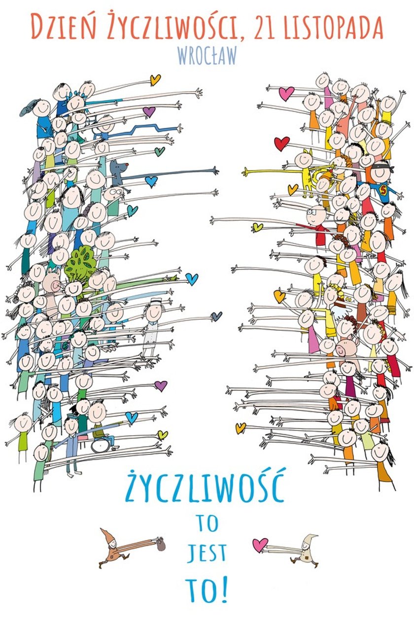 <p>Plakat Dnia Życzliwości 2024 projektu Andrzeja Tylkowskiego</p>