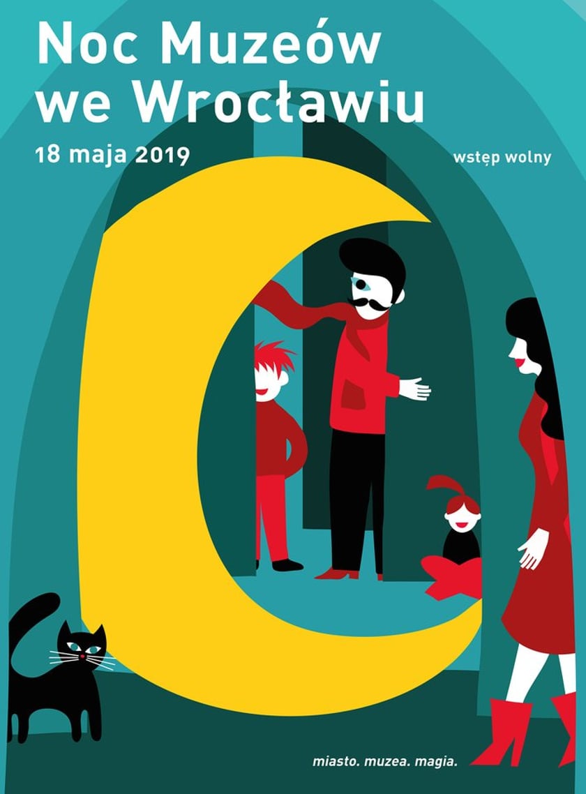 <p>Plakat Nocy Muze&oacute;w 2019 autorstwa Joanny Gniady</p>