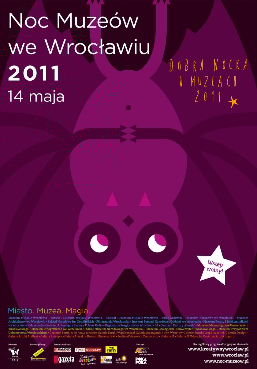 <p>Plakat Nocy Muze&oacute;w 2011 autorstwa Jarosława Furmaniaka</p>