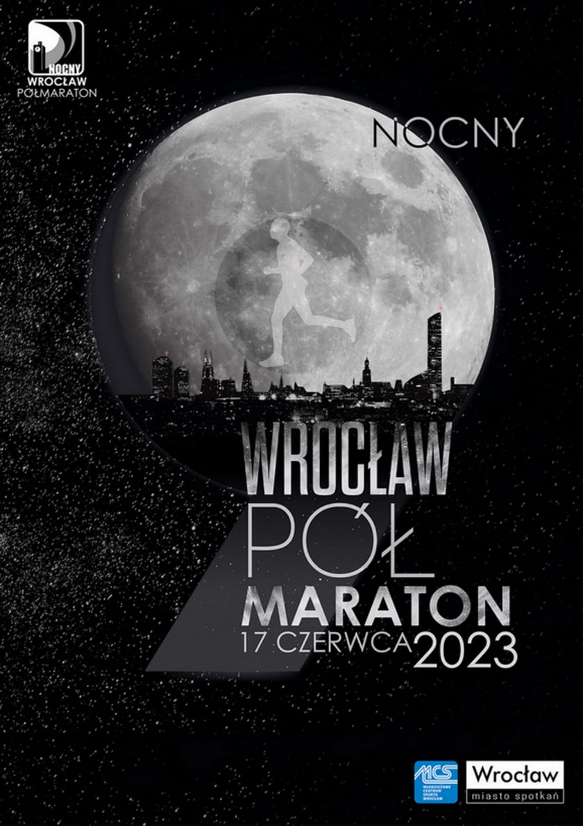 Powiększ obraz: 9. Nocny Wrocław Półmaraton - plakat imprezy