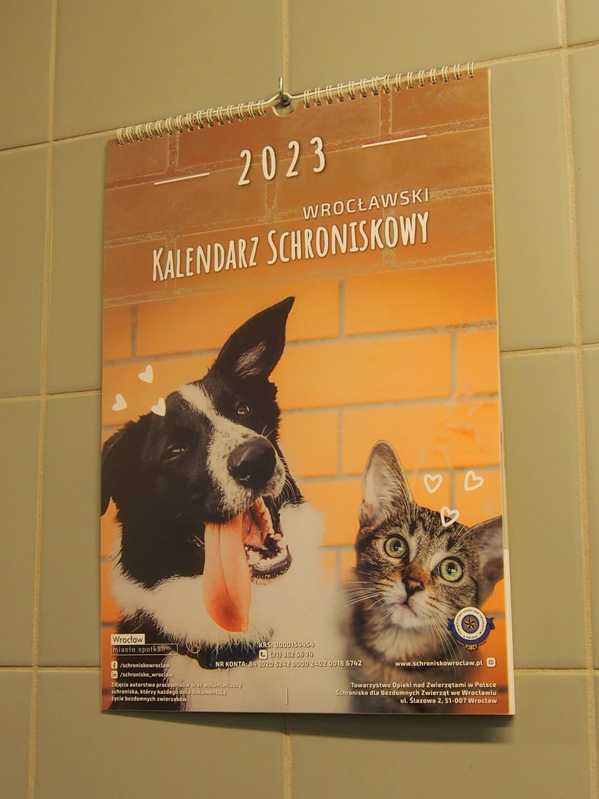 Powiększ obraz: Kalendarz Schroniska dla Bezdomnych Zwierząt we Wrocławiu na 2023 rok