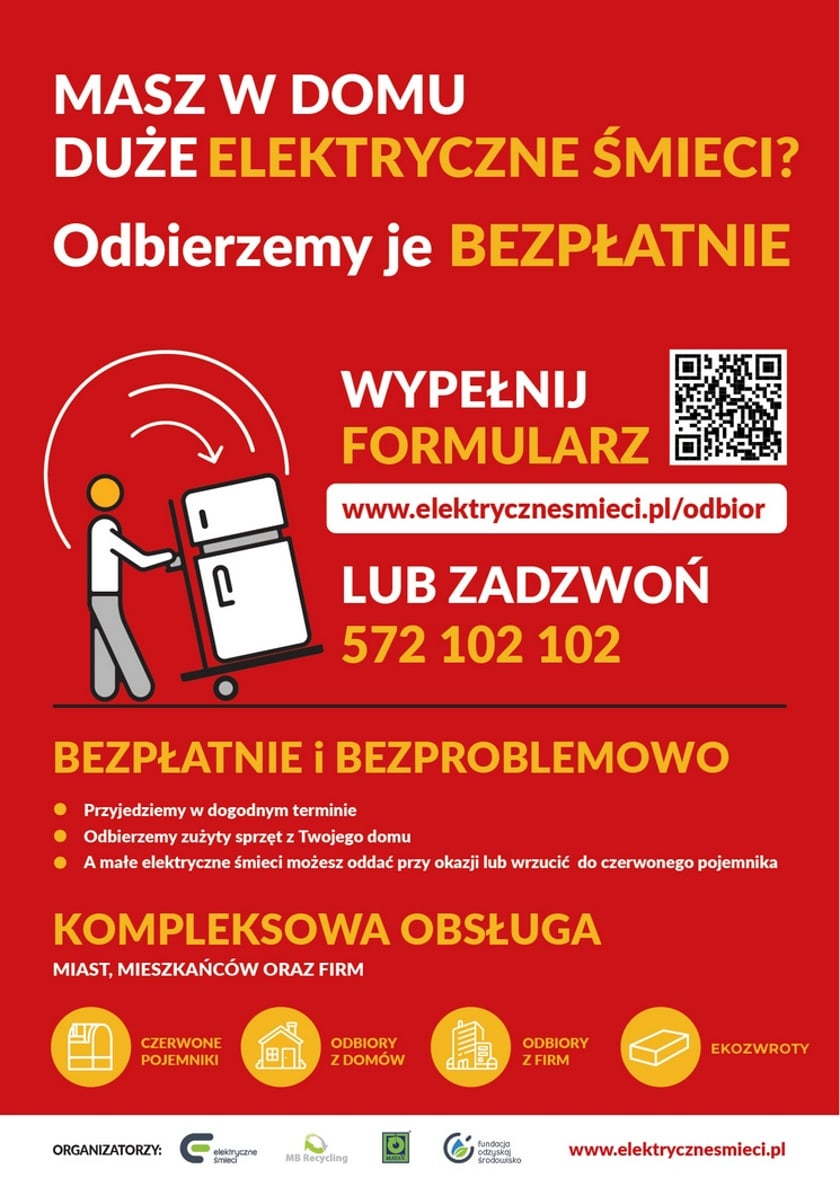 Powiększ obraz: Odbiór elektrośmieci we Wrocławiu - plakat