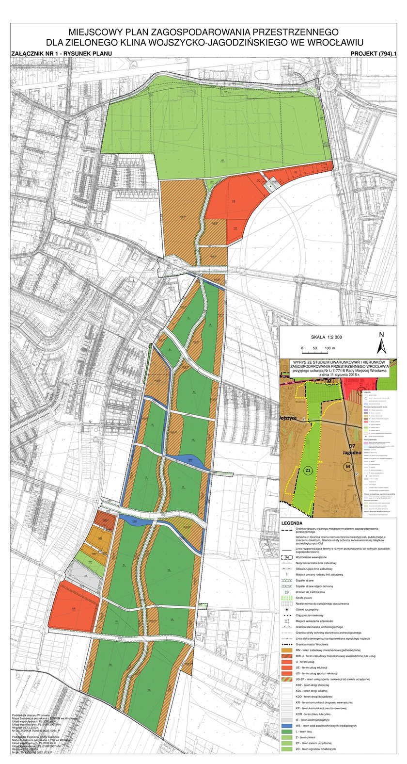Powiększ obraz: MPZP dla Zielona Klina Południa Wrocławia