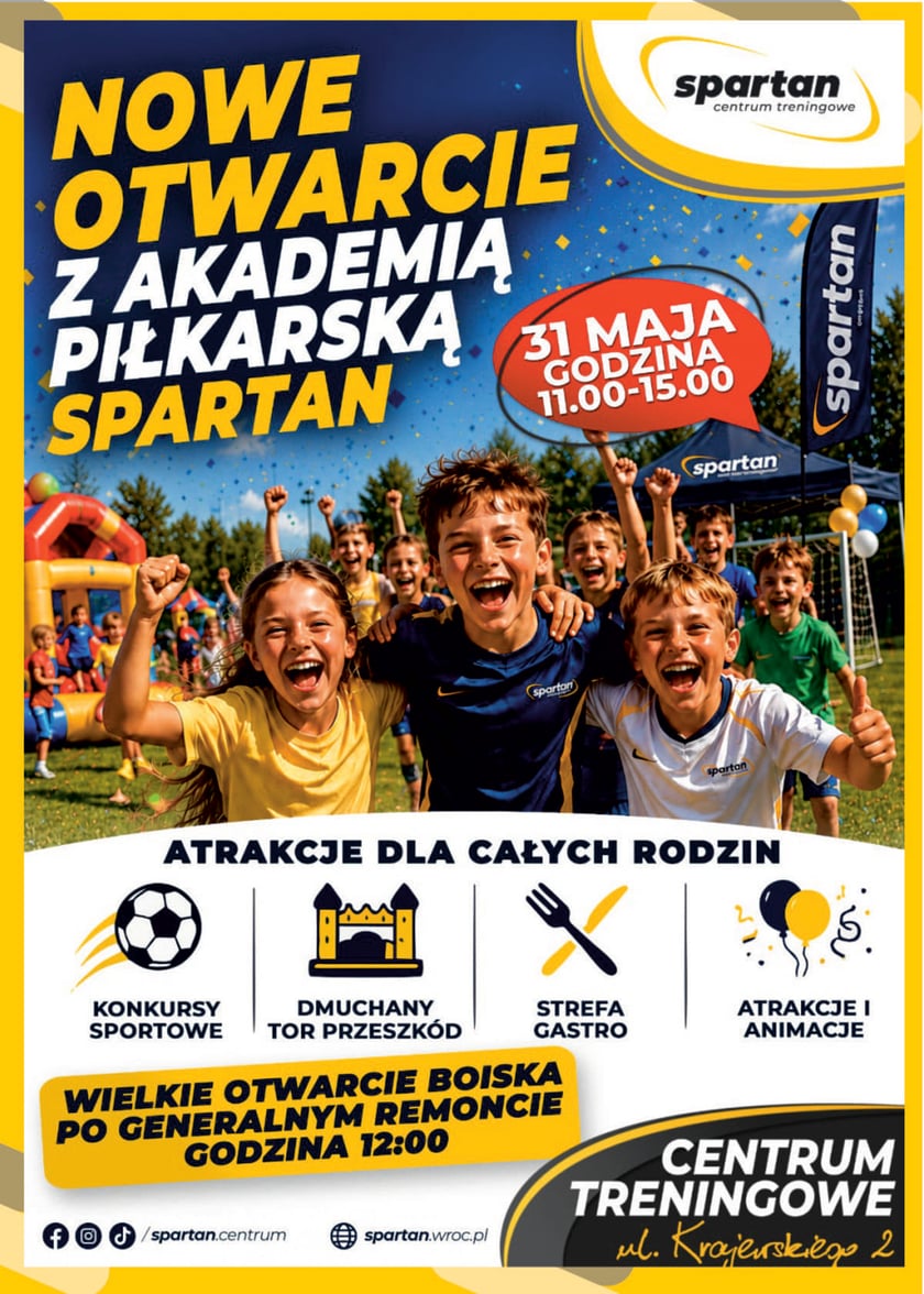 <p>Otwarcie boiska na Sępolnie po remoncie - plakat promujący wydarzenie.&nbsp;</p>
