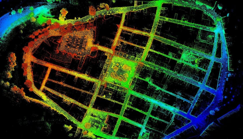 Powiększ obraz: Chmura punktów z mobilnego skanowania laserowego