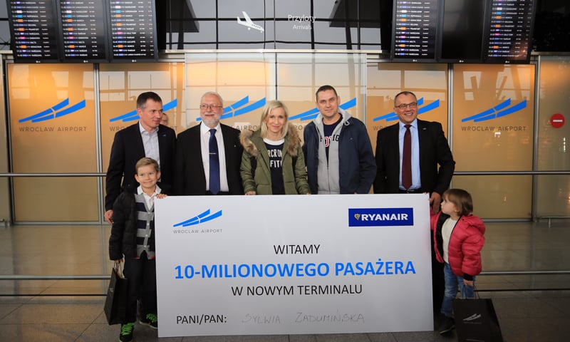10-milionowy pasażer wylądował we Wrocławiu