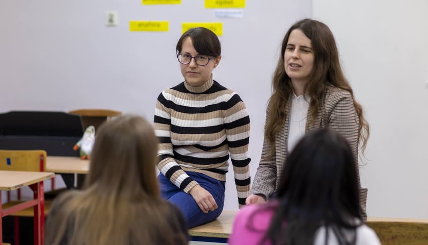 Od lewej strony: Anna-Maria Kushnierova i Anna Domina