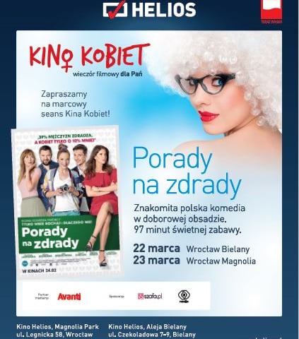 Zaproszenia na Kino Kobiet do Kina Helios [ZAKOŃCZONY]