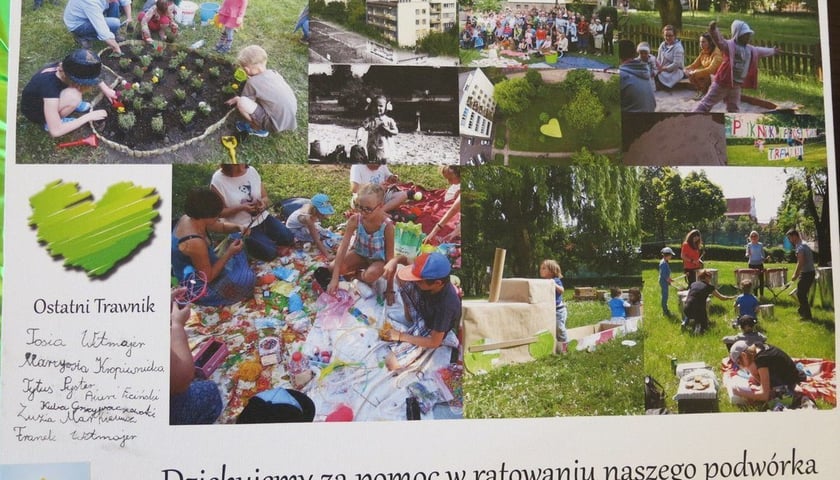 Podziękowali za pomoc w uratowaniu podwórka