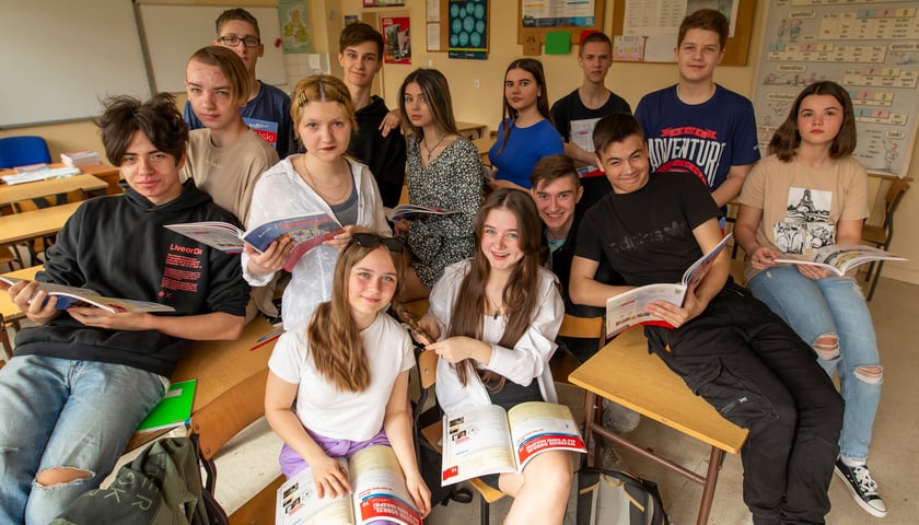 Ukraińscy uczniowie w jednej z wrocławskich szkół