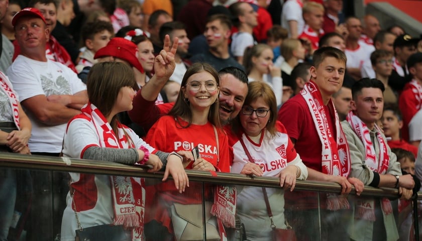 kibice podczas meczu Polska-Walia 1 czerwca we Wrocławiu