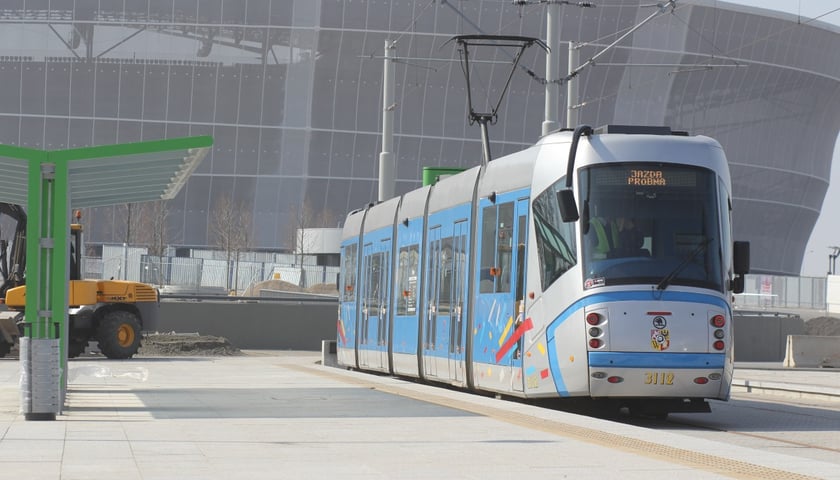 tramwaj na stadion Wrocław, jazda próbna
