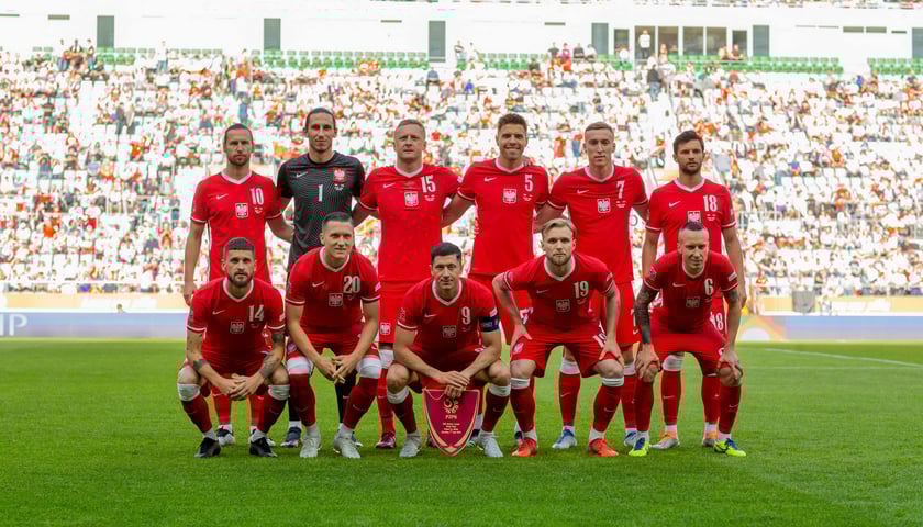 Na zdjęciu reprezentacja Polski podczas meczu Polska - Walia 1 czerwca 2022 r. na Tarczyński Arena Wrocław