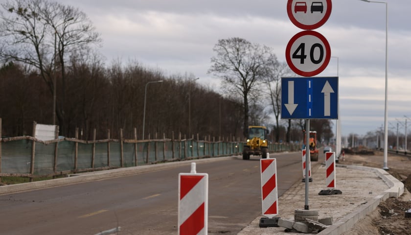 Prace prowadzone na ulicy Kosmonautów - 13 stycznia 2023 r.
