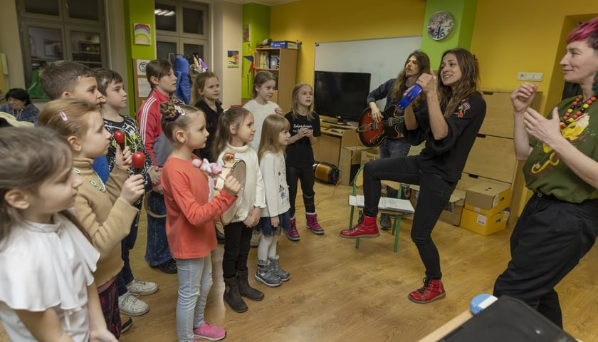 Na zdjęciu dziecięcy chór KapustaBand podczas próby