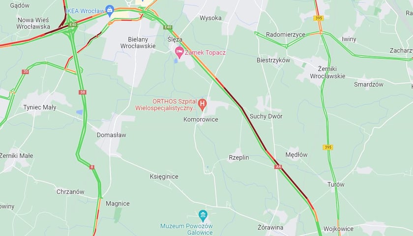zrzut ekranu z Google maps