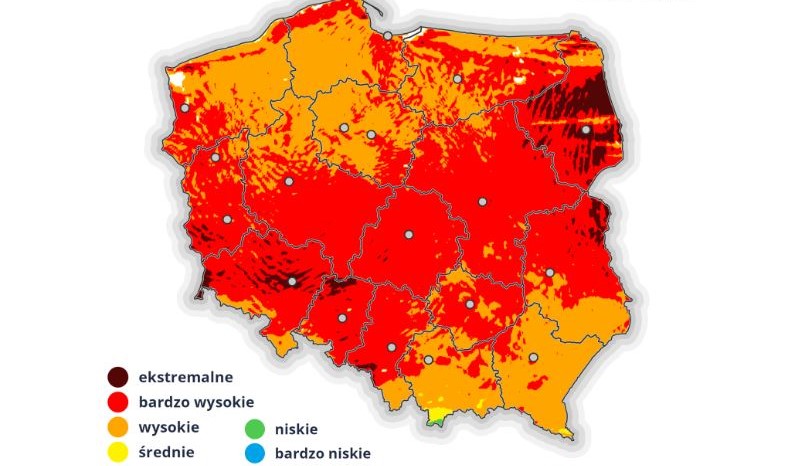 zagrożenie pożarowe w lasach