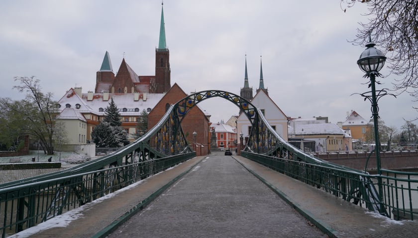 Zima we Wrocławiu - pierwszy śnieg w tym sezonie