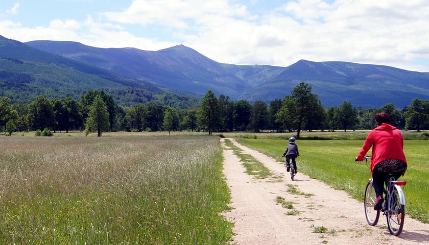 Widok z Kowar na Karkonosze