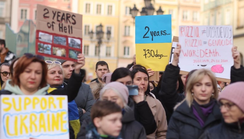 <p>Uroczystości związane z drugą rocznicą wybuchu wojny w Ukrainie (24 lutego 2024)</p>