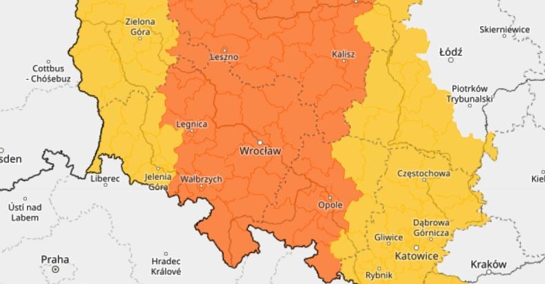 Miejsca, gdzie może wystąpić dziś burza