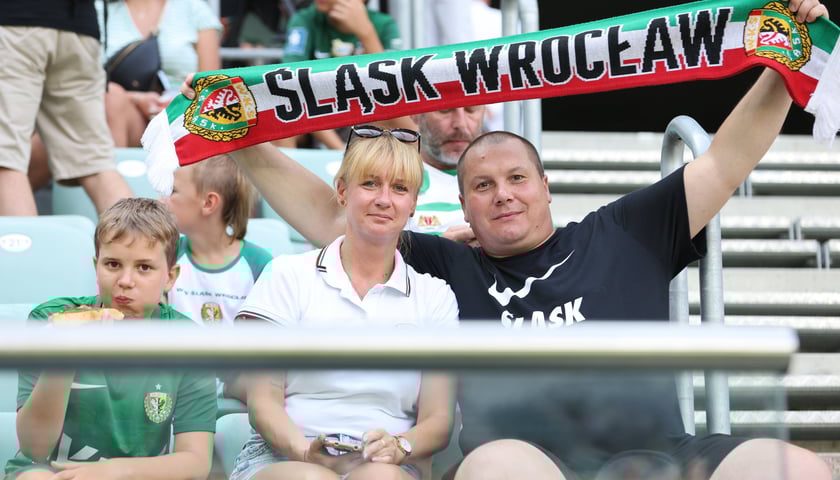 Kibicie podczas meczu WKS Śląsk - Korona Kielce 18.08.2024