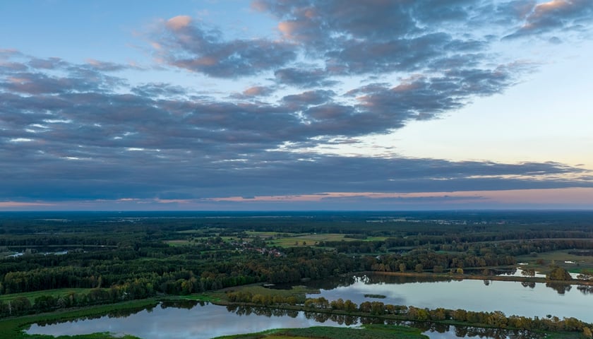 Widok na stawy w Krośnicach