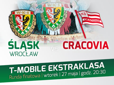 Trwa sprzedaż biletów na mecz Śląsk – Cracovia