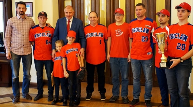 Barons Wrocław z wizytą u prezydenta