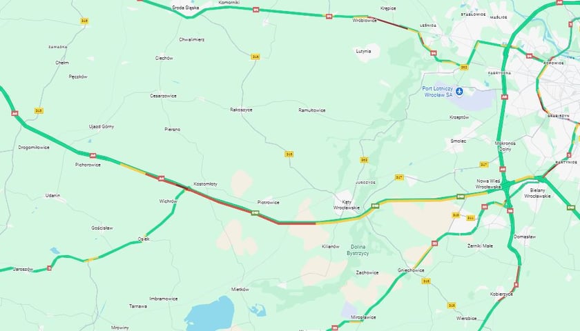 Korek na A4, mapa