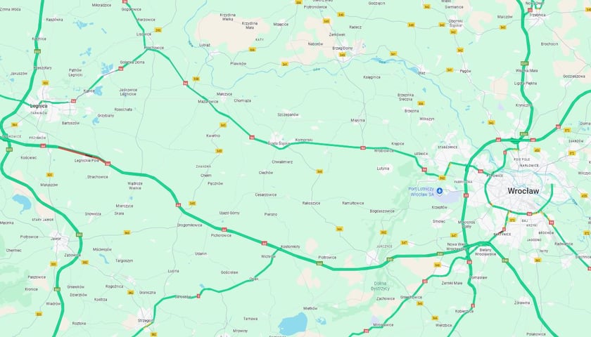 Korek na A4, mapa