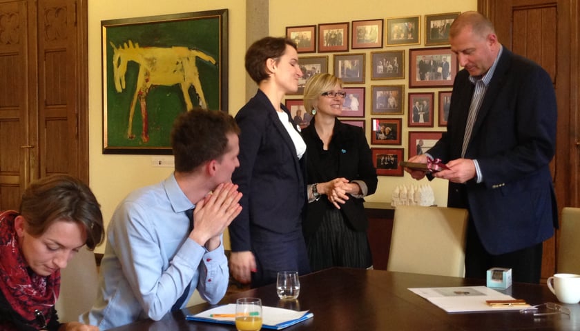 Ambasadorzy Rowerowego Wrocławia u prezydenta Dutkiewicza