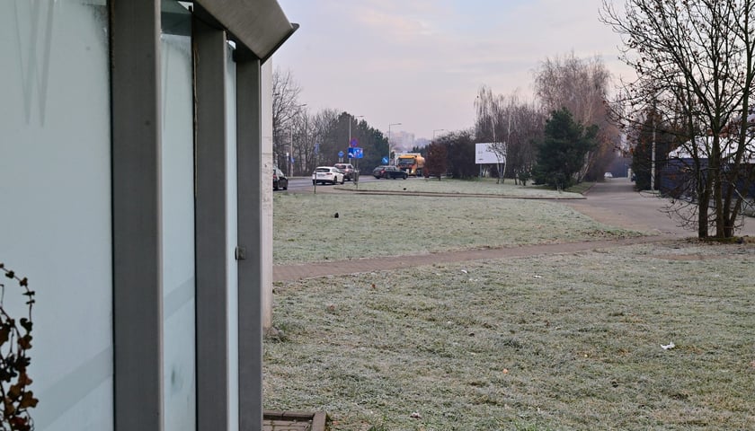 Zachowana przestrzeń pod komunikację zbiorową między ulicą Tyrmanda a rondem Pileckiego&nbsp;