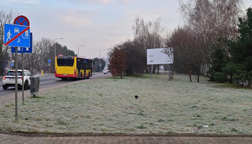 Zachowana przestrzeń pod komunikację zbiorową między ulicą Tyrmanda a rondem Pileckiego&nbsp;
