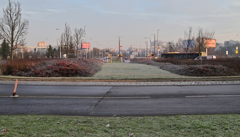 Rondo rotmistrza Pileckiego. Czy buspas będzie przecinał rondo w miejscu, gdzie dziś rośnie na nim trawa? Okaże się, gdy powstanie koncepcja&nbsp;