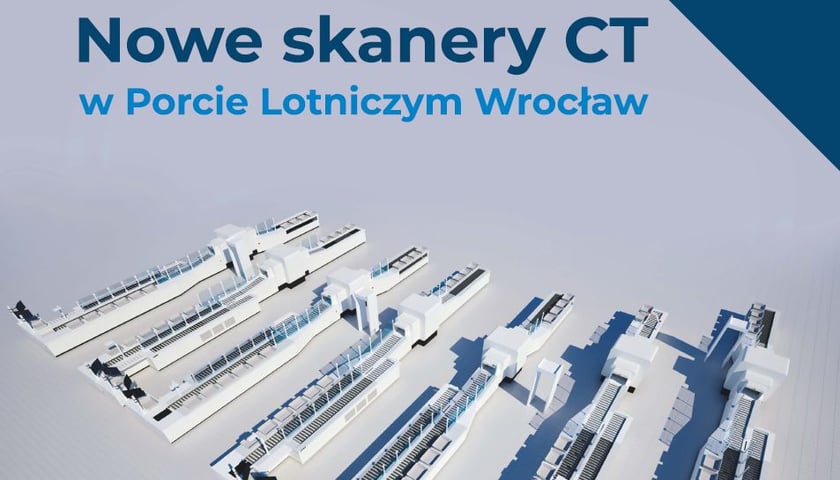 Powiększ obraz: Wizualizacja nowcyh linii w strefie kontroli bezpieczeństwa