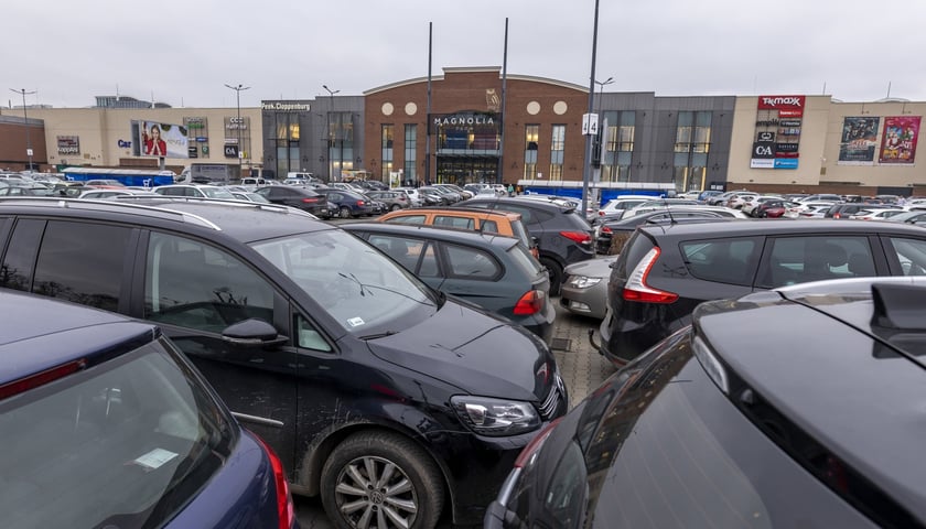 Na zdjęciach klienci w galerii handlowej we Wrocławiu