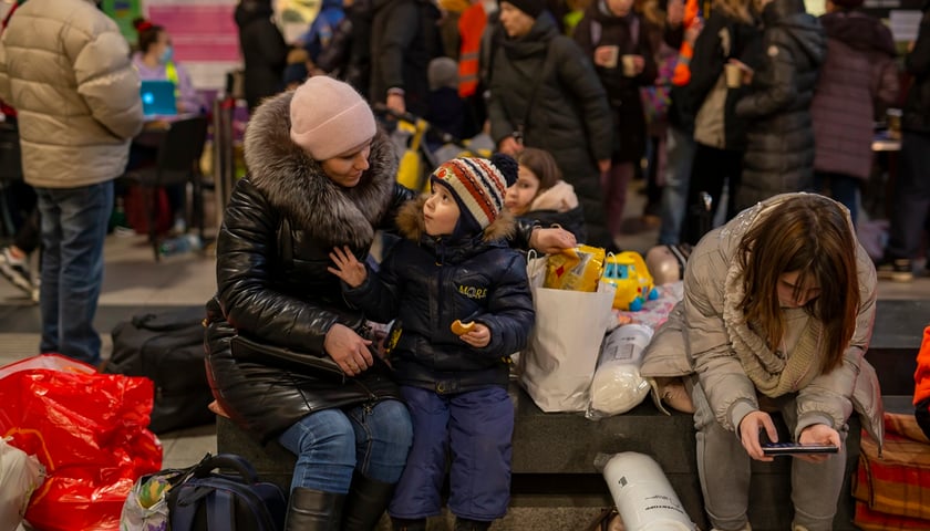 Powiększ obraz: Uchodźcy z Ukrainy we Wrocławiu