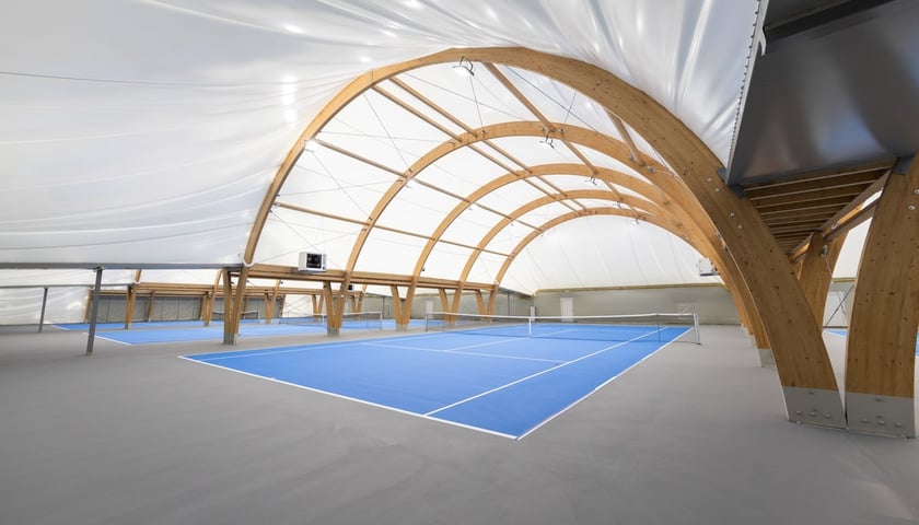 Hala tenisowa na Pułtuskiej w dniu otwarcia oficjalnego