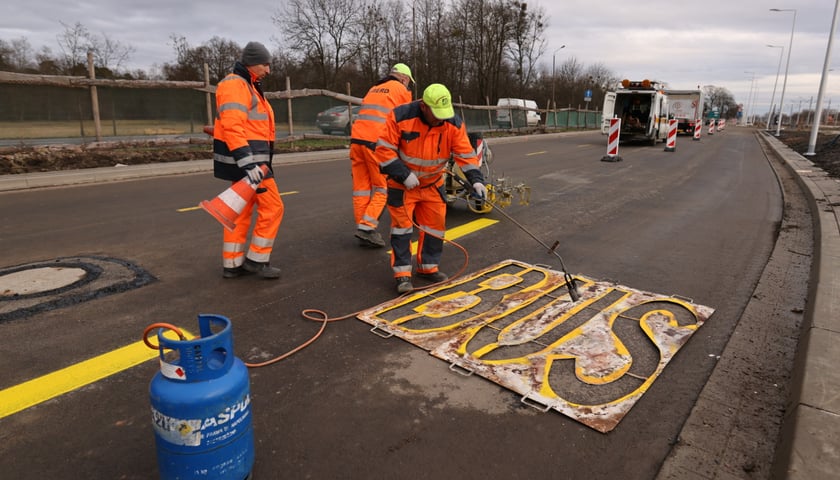 Prace prowadzone na ulicy Kosmonautów - 13 stycznia 2023 r.