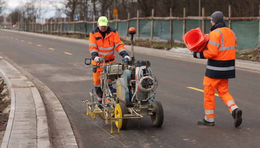 Prace prowadzone na ulicy Kosmonautów - 13 stycznia 2023 r.