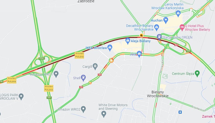 Powiększ obraz: zrzut ekranu Google Maps