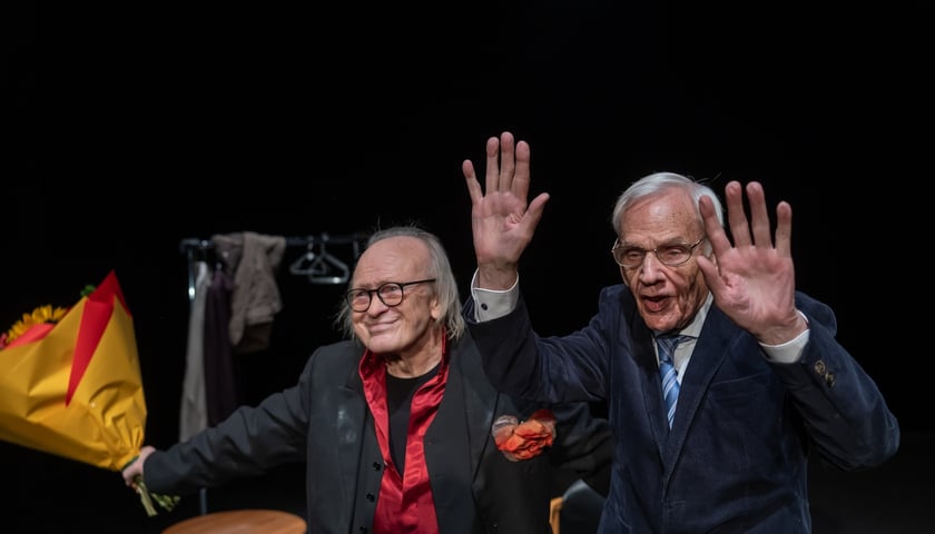 <p>Jubileusz 60-lecia Wrocławskich Spotkań Teatr&oacute;w Jednego Aktora we Wrocławskim Teatrze Lalek &ndash; Wiesław Komasa i Wiesław Geras</p>