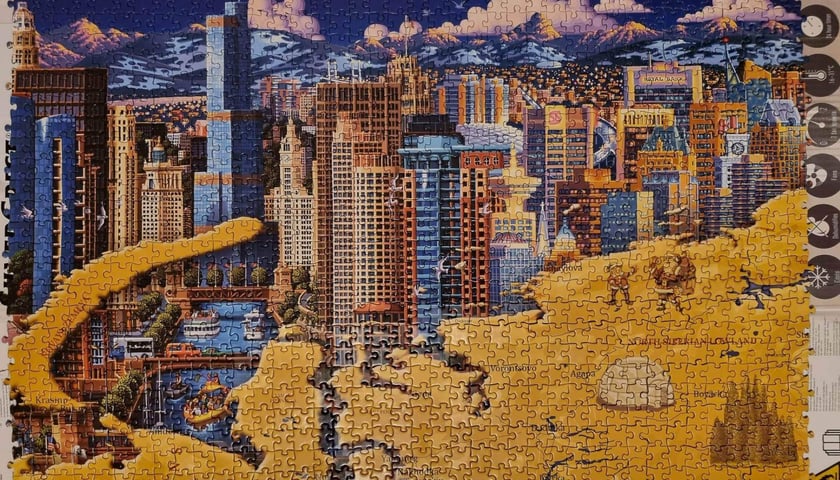 Powiększ obraz: Jeden z segmentów największych puzzli świata