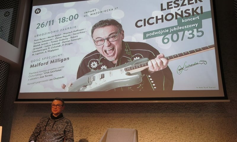 Leszek Cichoński na konferencji prasowej przed swoim jubileuszowym koncertem