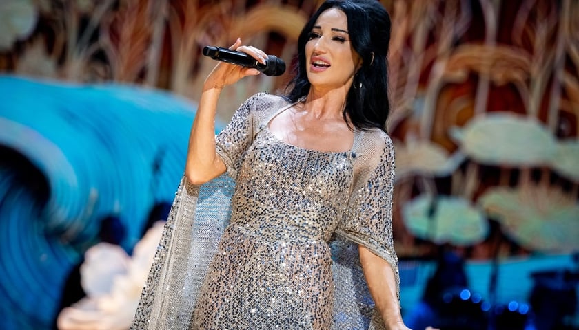 Na zdjęciu Justyna Steczkowska podczas koncertu &bdquo;Wrocław Przyszłości&rdquo;