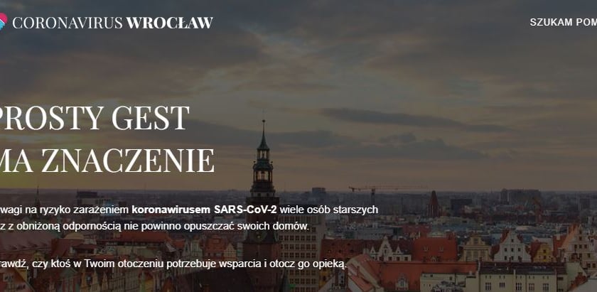 Coronawirus Wrocław: powstał portal z informacją dla szukających pomocy 