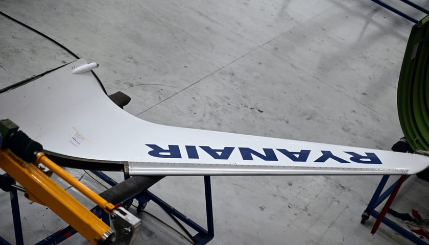Wroclaw Aircraft Maintenance Services, w skrócie WAMS, czyli wrocławska baza serwisowa Ryanaira. Zdjęcie z 2023 roku
